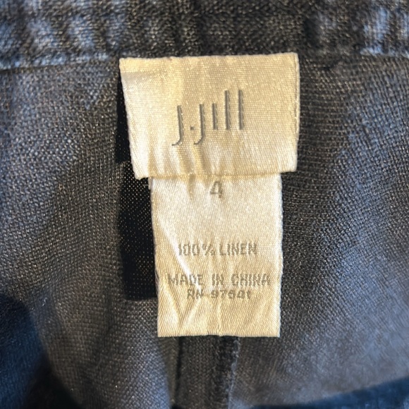 J. Jill Muted Black Linen Skirt Size 4. Style 42-5099 - Picture 3 of 9